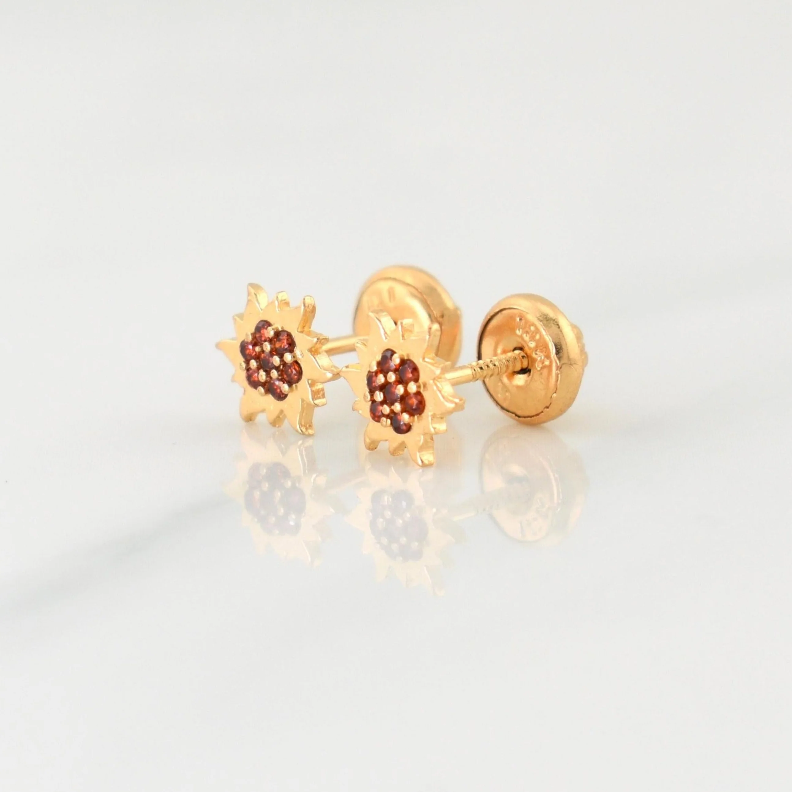 Topos Sol 0.8gr / 6.7mm Oro Amarillo 18K ! - Image 2