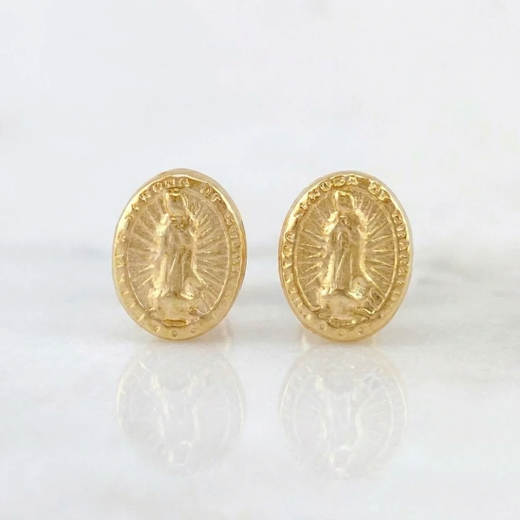 Topos Virgen Guadalupe 0.7 g / in / 8.2 mm Oro Amarillo 18K