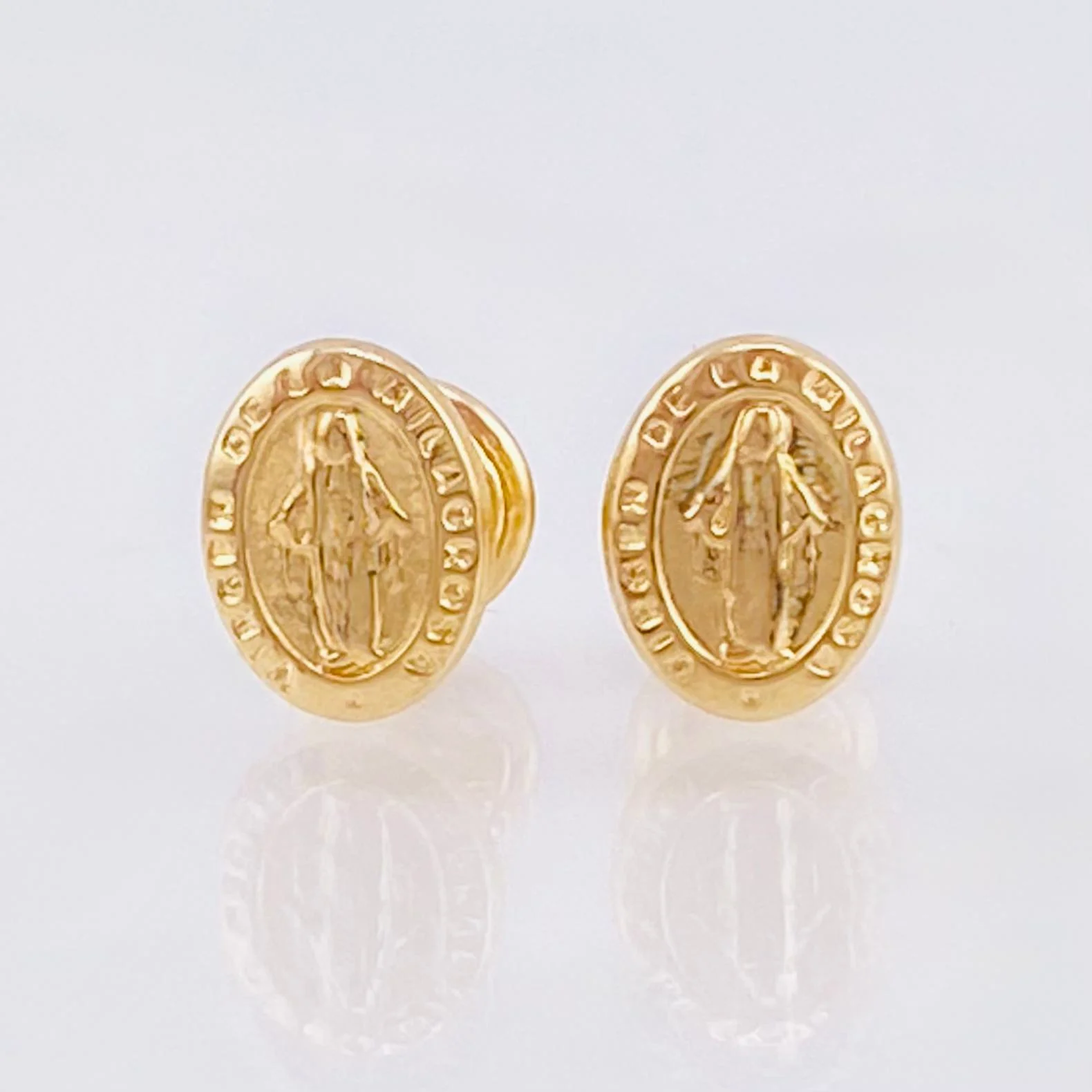 Topos Virgen Milagrosa 0.75gr / 8.2mm Oro Amarillo 18K ©