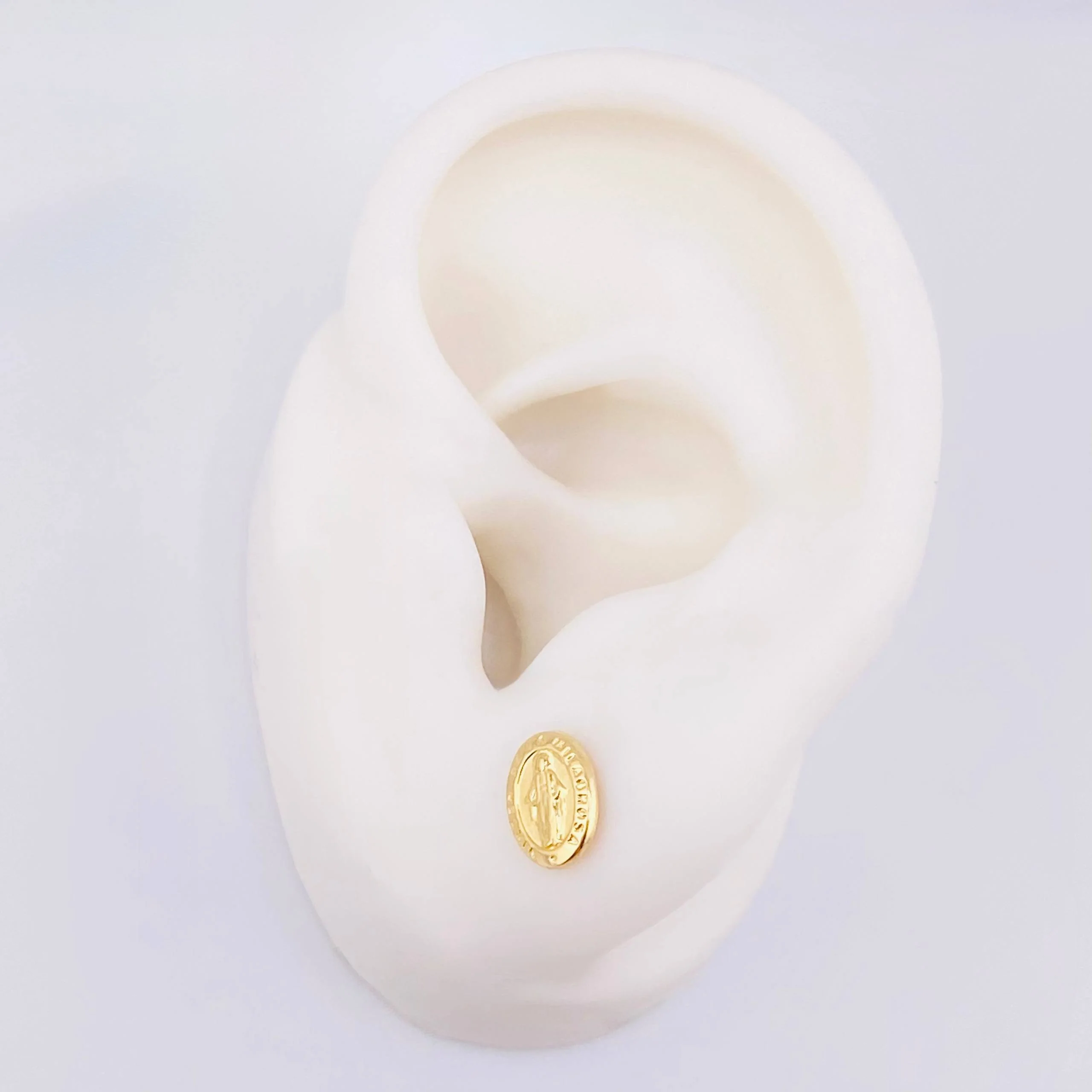 Topos Virgen Milagrosa 0.75gr / 8.2mm Oro Amarillo 18K © - Image 4